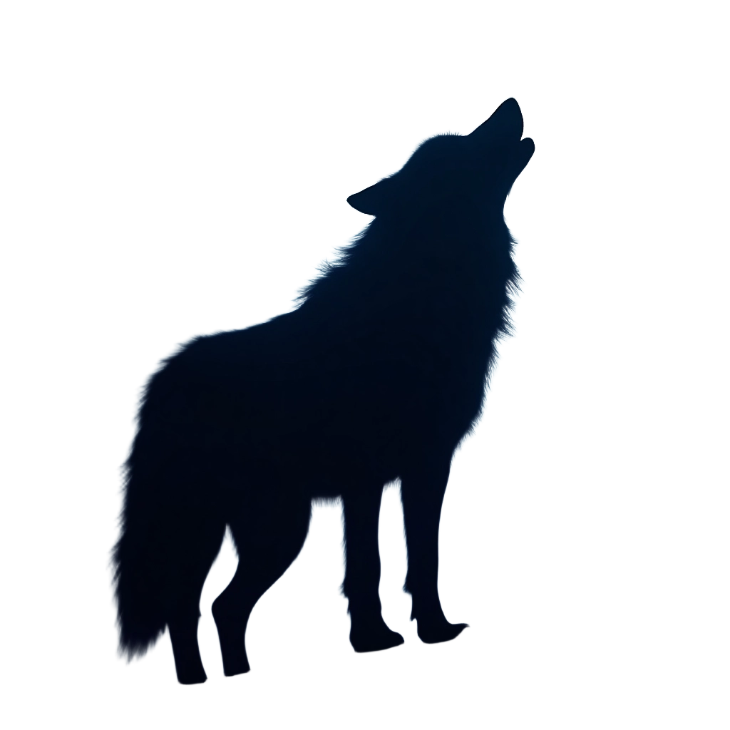 Howling Wolf Silhouette